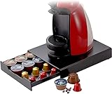 MaxMiuly Dolce Gusto Schubladen für Kaffeekapseln, kaffeekapselhalter zur Aufbewahrung von Nespresso Kaffeekapseln, Kapselhalter für 20 Kapseln, Schublade mit rutschfeste Füße, schwarz