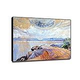 ZHFXBK Emily Carr Berühmter Kunstdruck auf Leinwand,Poster und Drucke. Gemälde Druck auf Leinwand'Meer und Himmel'. Ölgemälde Reproduktionen,Deko Bilder für Wohnzimmer 80x110cm(31x43) Unframed