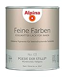 Alpina Feine Farben Lack No. 03 Poesie der Stille® edelmatt 750ml - Würdevolles Hellgrau