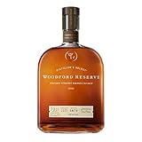 Woodford Reserve Bourbon Whiskey - perfekt ausgewogen mit würzigen und süßen Noten von Früchten und Vanille - 0.7L/43,2% Vol.