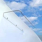 Vordach für Haustür Aus Polycarbonat Vordach Überdachung Haustürvordach Pultvordach,Uv-Schutz Regenschutz Türdach Pultbogenvordach für Garage Balkon Fenster Haus (50x140cm/20 x55)