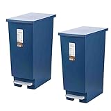 FIGGJO Pedal Bin,Rubbish Bin for waste separation,Kitchen Bin,Easy to clean,Set of 2