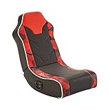 X Rocker Hermes 2.0 Floor Rocker Gaming Sessel - Musiksessel mit 2.0 Soundsystem für Kinder & Jugendliche - Zusammenklappbarer Bodensessel - Rot/Schwarz