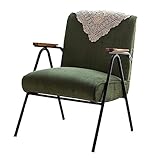 SFXYOYBT Sessel Wohnzimmer Modern，Corduroy Modern Armchair Tufted Accent Chair, Lounge Chair Single Sofa Mit Metallbeinen Für Schlafzimmer/Wohnzimmer/Lesung(Color:Grün)