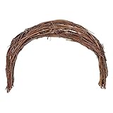 WOONEKY Smilax Rattan-Rattan-Flechtzubehör Guirnaldas Para Monddekorationen Mondform-Kranzrahmen Rattan-Kranzrahmen Zweigkranz-Girlande Natürliche Rattan-Blumen