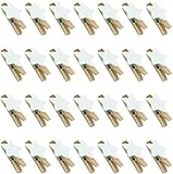 Voarge 100 Stück Sternen Wäscheklammer Holz, Deko klammern Handwerk Clips - Weihnachten Holzklammern zum Foto Kleine Handwerk klammern für Weihnachten Party Dekoration Hochzeit (Sternen)
