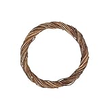 Qaziuy Weihnachtskranz, natürlicher Weinrebenkranz, Rankenkranz, Rattan-Kranz für DIY-Handwerkskranz, Haustür, Wandbehang, Partydekoration, Hochzeitsbedarf, 30 cm