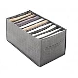 Afrsmw Kleiderschrank Organizer Fach Kleiderschrank Aufbewahrungsboxen Stoff mit Griff Schubladen Ordnungssystem Faltbare Kleideraufbewahrung Box für Jean Tshirt Unterwäsche S+M+L