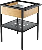 DEANTE Temisto-Nero-CDs_X50A Stehende Badezimmerkonsole mit Schublade-56,5x50 cm CSD, Schwarz