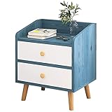 FLYIFE Nachttisch, Schließfach, Bett, Beistelltisch, Beistelltisch, Aufbewahrungsbox, Design Mit 2 Schubladen, Mehr Stauraum, L 37 X B 30 X H 48 cm/a