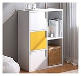 Einfaches Bücherregal Bücherregal Aufbewahrungsschrank, raumhohes mehrschichtiges Regal for Wohnzimmer Schlafzimmer Balkon Schließfach YIJIAN (Farbe : White+Yellow 50x24x80cm)