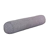 Nunubee Flachs einfarbig Candy Pillow Roll Polster Kissen Schwangerschaftskissen Nackenkissen für Home Bed Sofakissen 15X40CM Grau