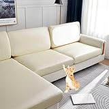 MTHGH Sofa Sitzkissenbezug Wasserdicht,Sofabezug L Form Stretch 4/3/2/1 Sitzer,Leder Elastische Couch Kissenbezüge Husse Überzug Bezug Für Sofa Sitzkissen,B-3-seater（150-190cm）