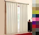 Sun World Hochqualitativer Verdunkelungsvorhang nach Maß, Kräuselband, Schlaufen, Maßanfertigung, Thermovorhang Vorhang nach Maß, Gardinen nach Maß, Beige (265cmcm Höhe x 145cm Breite)