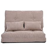 MKYOKO Klappbett, verstellbares Schlafsofa, Lounge-Bett, Bodenmatratze, Lazy Man Couch, Bodenstuhl, Fernsehen, Mittagspause, Schlafzimmer, Wohnzimmer (Farbe: Braun) (Grau C)