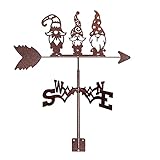 Bauernhaus-Garten-Wetterfahne aus Schmiedeeisen, Garten-Wetterfahne aus Schmiedeeisen für die Montage auf dem Gartendach, Windrichtungsanzeiger, Metallhalterung für den Außenbereich, Garten-