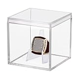 Baseball-Ring-Vitrine | Klare Acrylvitrinen für Baseballringe | wasserdichte, UV-geschützte, transparente Ringhalterbox für Souvenirs, Uhren, Baseballringe, Sammlerstücke Eayoly