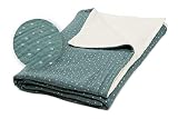 ULLENBOOM ® Babydecke 70x100 cm, Musselin Salbeigrün (Made in EU) - Baby Decke Neugeborenen aus Oeko-TEX Baumwolle, ideal als Kinderwagendecke oder Spieldecke