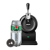 Heineken Fassbier-Set THE SUB | THE SUB Compact Edition Bierzapfanlage für Zuhause, Black + 4 x Heineken TORP 2 Liter Bierfass