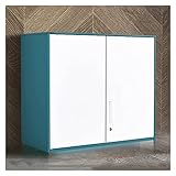 TUBBEK Aktenschrank Büroschrank mit Schloss Datenschrank Passwortaufbewahrung Mehr Speicher (Farbe: Grün4, Größe: 90x40x80cm)