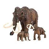 DECHOUS 3 Stück Mammut-Anzug Skulptur Dekor Mini-Kunststoff-Tiere Auto-Ornamente Mammut-Familienspielzeug Tierfigur Tier-Schreibtisch-Ornament Tierform-Ornamente Mammut-Form