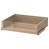 Ikea KOMPLEMENT Schublade mit Glasfront, 75x58 cm, Eiche weiß gebeizt