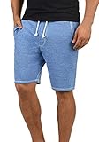 !Solid Toljan Herren Sweatshorts Kurze Hose Jogginghose Mit Melierung Und Kordel Regular Fit, Größe:XXL, Farbe:Palace Blue M (5612M)