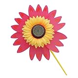 Sonnenblumen-Windmühle, 28 cm kleine Sonnenblumen-Windräder für Rasen, Multifunktionales dekoratives Kinderspielzeug mit 3D-Struktur und leuchtenden Farben für Park, Garten, Hof, Pratvider