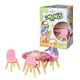 Zapf Creation, Minipuppe mit Geburtstagstisch, Baby Born Minis-Playset Happy Birthday, 7 cm große Puppe Lea mit Tisch, Kuchen, Torte und Stühlen, 906170