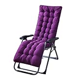 ZUVUYUO Sonnenliegekissen | Liegestuhlkissen | Bankstuhlkissen | Liegekissen mit doppeltem Anti-Rutsch-Design – weiche, Bequeme und leicht zu reinigende Liegestuhlkissen (Color : Violett)