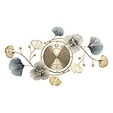 Hengqiyuan Wanduhr Sehr Große Kreative Modern Metall Stille Wanduhren 3D Kunst DekorationWohnzimmer Schlafzimmer Digitale Wanduhr für Büro Kunstwerk Hotel Dekor Indoor,Horizontal,37x20.47x9.4in