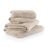 MÖVE Superwuschel Handtuch-Set, 2 Duschtücher 80 x 150 cm & 2 Handtücher 50 x 100 cm, Made in Germany, 100% Baumwolle, cashmere