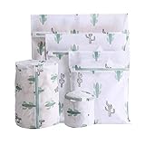 Puooifrty 5-Teiliges Set Reinigungs UnterwäSche Reinigungs Beutel für Den Haushalt, Waschmaschine Spezial Filter Netz Beutel GrüN