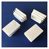 Schutzkappen FüR Stuhlbeine 10 stücke Weiß Quadrat Röhrenstecker Kunststoff Stecker Rutschfeste Verschiedene Größe Tischstuhl Hocker Fuß Pad Möbel Fußstütze Rohr Innenstecker Silikon Stuhlbeinkappen (