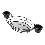 Yardwe 1 Stück Edelstahl-Chipskorb Quadratischer Korb Obstsieb Kartoffelkorb Kleiner Drahtkorb Pommes-Frites-Korb Chips- Und Dip-Servierset Edelstahl Schwarzer Aufbewahrungskorb