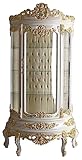 Barock Vitrine halbrund Vitrinenschrank Antik Standvitrine Rokoko Schrank Massivholz bar092 Palazzo Exklusiv