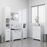 KIPPOT Mehrzweck-Beistellschrank, 4-teiliges Badezimmermöbel-Set, Weiß, elegantes Schrank-Set, große Aufbewahrung für Badezimmer