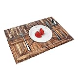 Bedrucktes Tischset, waschbar, bedruckt, 4er-Set für den Esstisch (30,5 x 45,7 cm)