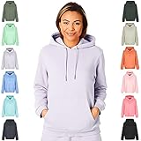 Light And Shade Damen Super Soft Touch Pastell Bright Loungewear Hoodie Kapuzen Sweatshirt Top, Lavendel,S