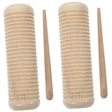 Toyvian 2 Sätze Sandkasten-Puzzlespielzeug Holzspielzeug Holzspielzeug Guiro-Instrument Holzinstrument Spielzeug Instrumentenspielzeug Musik Holzspielzeug Kunststoff Percussion