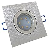 Rolux Flacher LED Bad Einbaustrahler IP44 Enya 230V SMD 5W Step Dimmbar BiColor 3 Stück Deckenleuchten 3000K Warmweiß, Feuchtraum Dusche