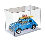 Acryl-Vitrine kompatibel mit L-e-g-o 10252 Creative Variety Series für Volkswagen Beetle Transparente staubdichte Sammelvitrine (L-e-g-o-Modell Nicht im Lieferumfang enthalten),White Base