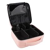 Kosmetiktasche Damen und Mädchen, Portable Reise Make-Up Bag, Professional Schminktasche, Kosmetik Schönheit Werkzeug Lagerung Tragen Tasche wasserdichte Oxford-Stoff Organizer Fall, Rosa