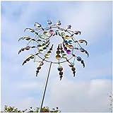 AISHFP Magische Windmühle, Metall-Windmühlen-Dekor, Hof-Windspiel, for Garten, Terrasse, Rasen, Hof-Landschaftsdekoration, bunt Windfahne (Color : Colorful)