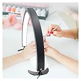 LED-Bodenleuchte Schönheitssalon Beleuchtung Halbmond Nagelpflege Desktop Bogen Ring Led Faltbare Tischlampe Nail Art Lampe Beleuchtung für Schönheit, Hautpflege, Wimpern, Augenbrauen