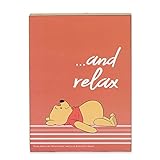 Open Road Brands Disney Winnie The Pooh Relax Holzblock-Dekoration – niedliche Winnie Puuh Dekoration für Kinderzimmer oder Bettrom
