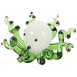 UPKOCH Glas-Miniatur-Oktopus-Figuren Mundgeblasene Glaskunst Tierstatue Meerestier-Briefbeschwerer Sammlerstück Nautische Tintenfisch-Skulptur Als Geschenk Heimdekoration