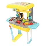 ibasenice Trolley Kinder Spielset Puzzle Spielzeug Mädchen Koffer Mädchen Koffer Kinder Make-Up Prinzessin Spielzeug Tragbar Pretend Save Kit Kind Kleinkinder Spielzeug Spieltisch