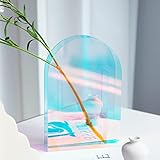 BEYLAB Acryl Vase Moderne Aesthetic Room Decor, Transparent Unzerbrechlich Retro Dekoration Acrylic Art Vase deko Schlafzimmer, Wohnzimmer Tisch büro - Bunt