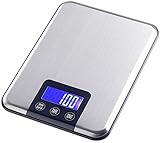 FURLOU Elektronische Waagen, hochpräzise elektronische Waage, Edelstahl, digitale Küchenwaage, Lebensmittelwaage Waagen (Size : 10kg/1g)
